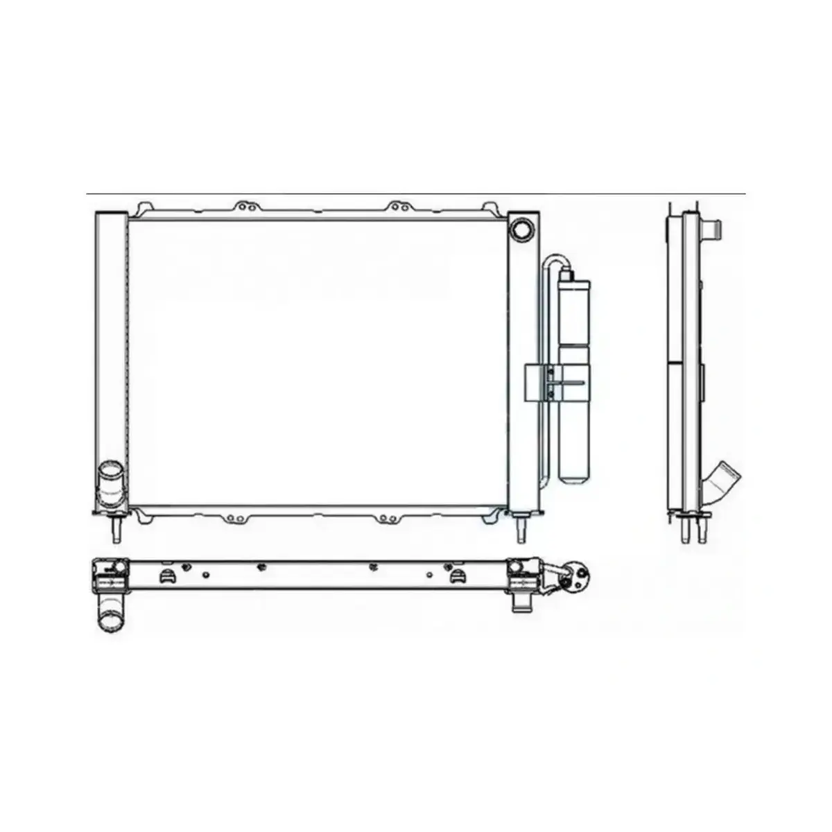 8200732379 RADYATOR+KONDENSER KANGO 1.9 DCI 03> (MEK+AC) (510x382x18+16) ORIS