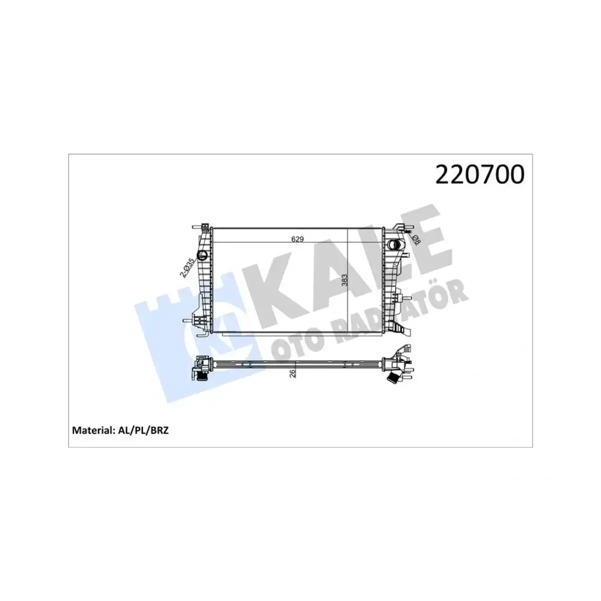 214100068R RADYATOR FLUENCE 1.5DCI AL/PL/BRZ KALE