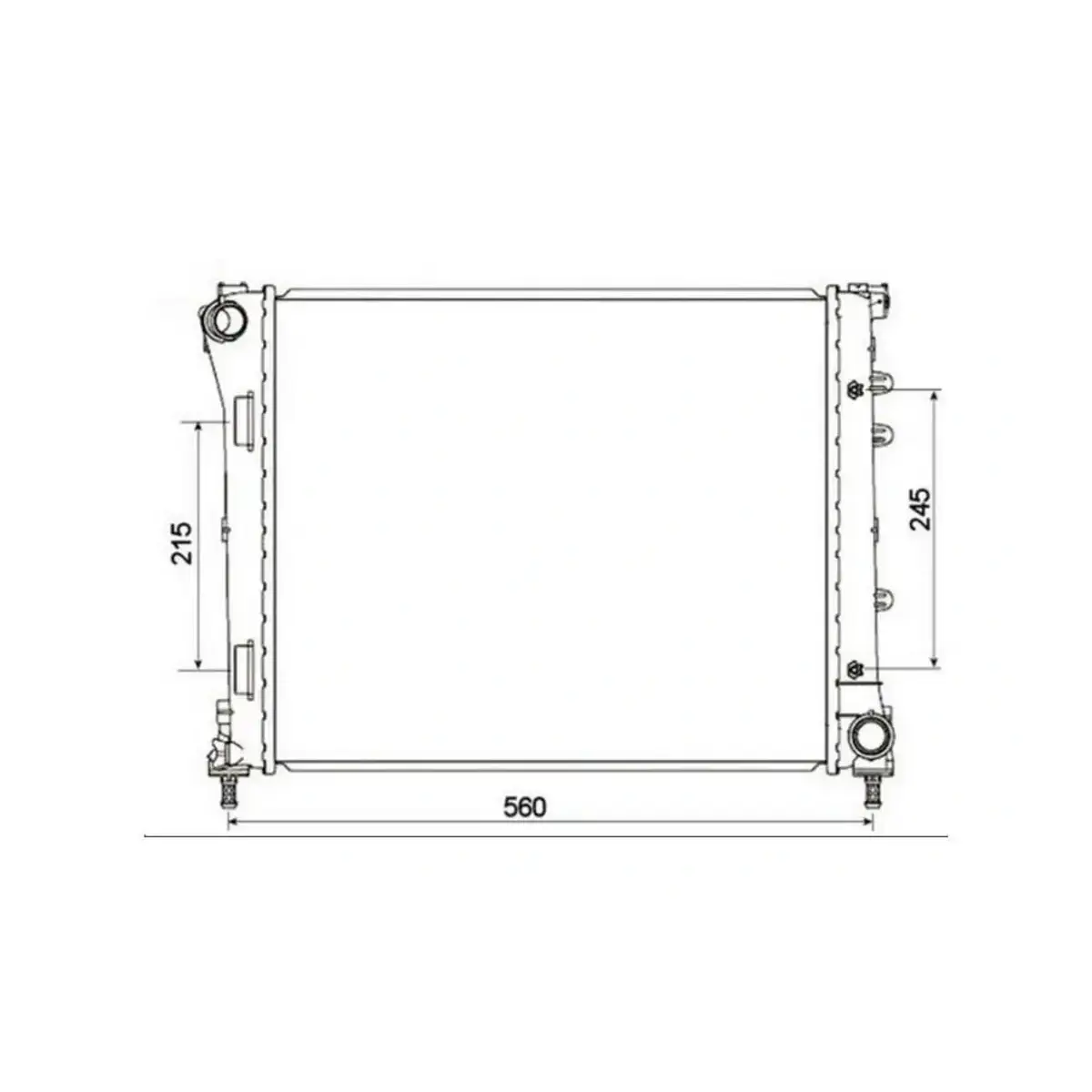 51785398 RADYATOR 500 1.3MJTD 1.4I PANDA 1.3JTD KA 1.3TDCI 08> (480x416x23) ORIS