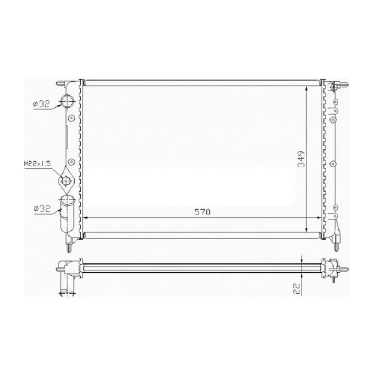 214100078R RADYATOR CAPTUR LOGAN II SANDRO II 1.5DCI CLIO IV CAPTUR LOGAN II LODGY SANDRO II 0.9TCE 1.2TCE 13> ORIS