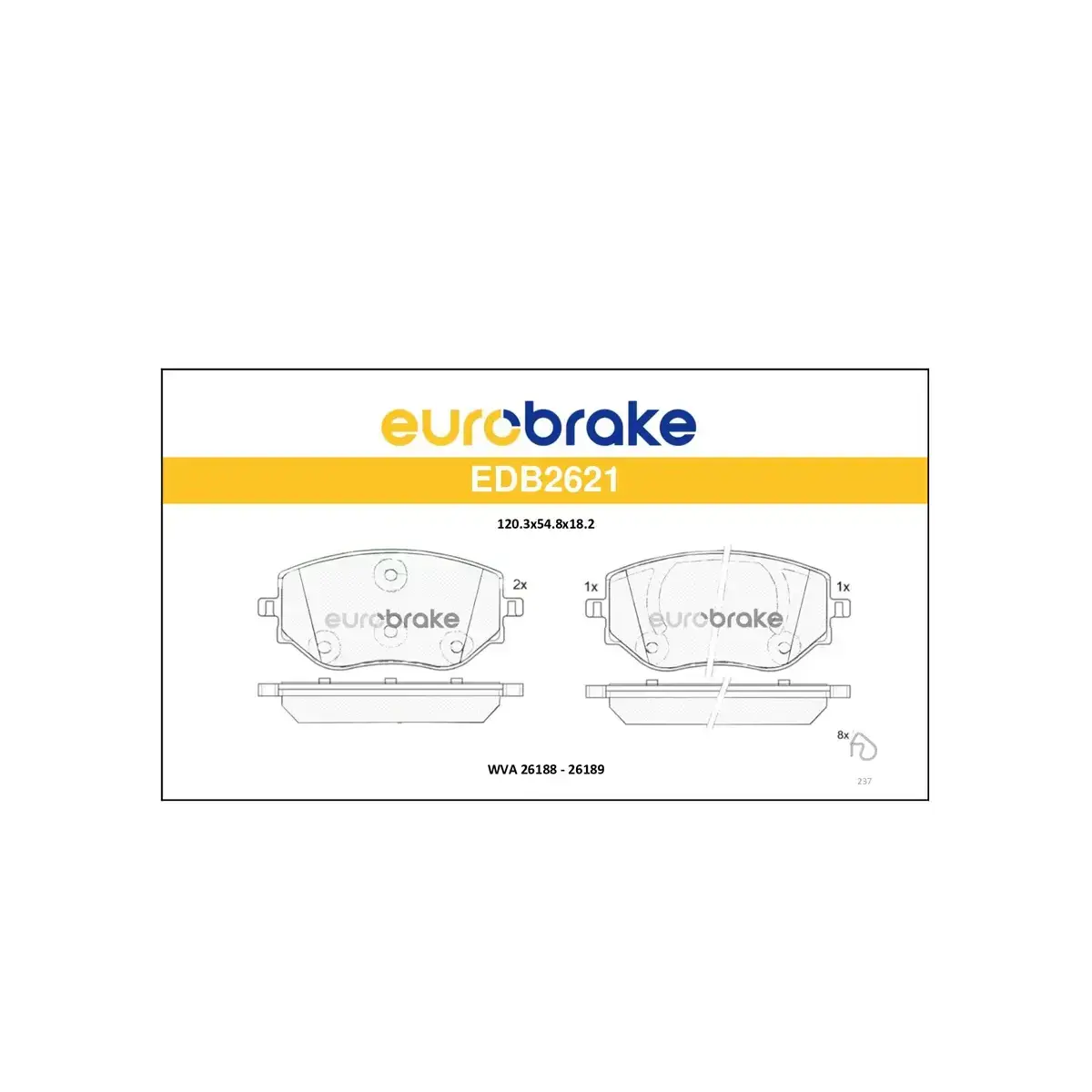 77368941 FREN BALATASI ON EGEA 1.3 1.4 1.6D MULTIJET 15=> EUROBRAKE