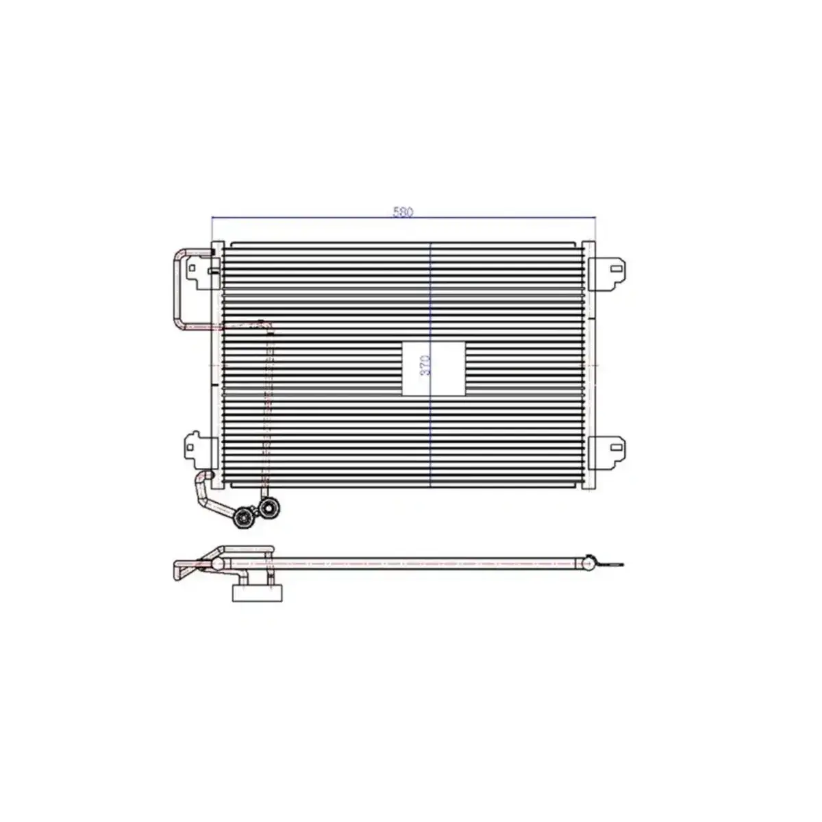 7700434383 KLIMA RADYATORU (KONDANSER) SCENIC I (99 03) 1.4 16V 2.0 16V 1.9DCI (F9Q.7.34) (580x384x16) ORIS