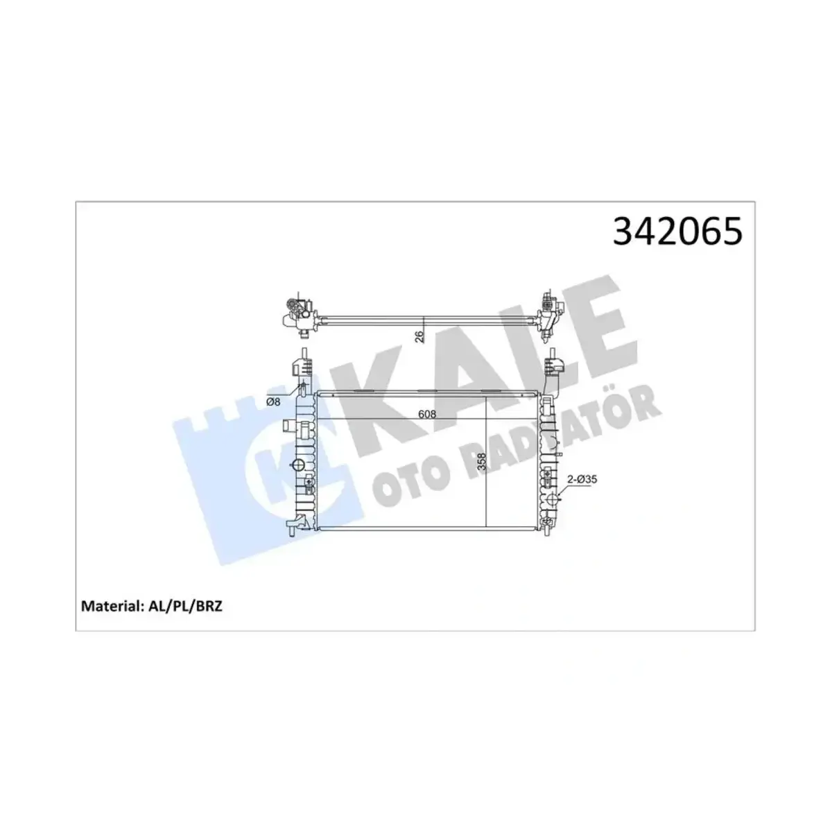 1300254 RADYATOR MERIVA 1.7 CDTI (03-10) (MT) AL PL BRZ KALE