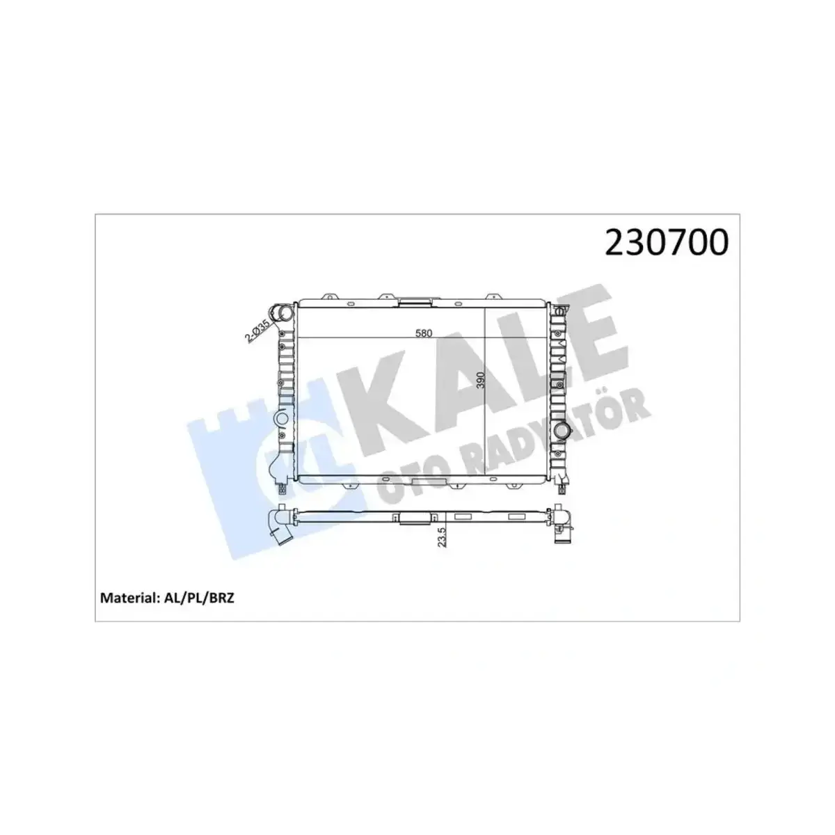 60624581 RADYATOR 156 1.9 2.4 JTD 16V (00 06) (NAC) (MT) AL/PL/BRZ KALE