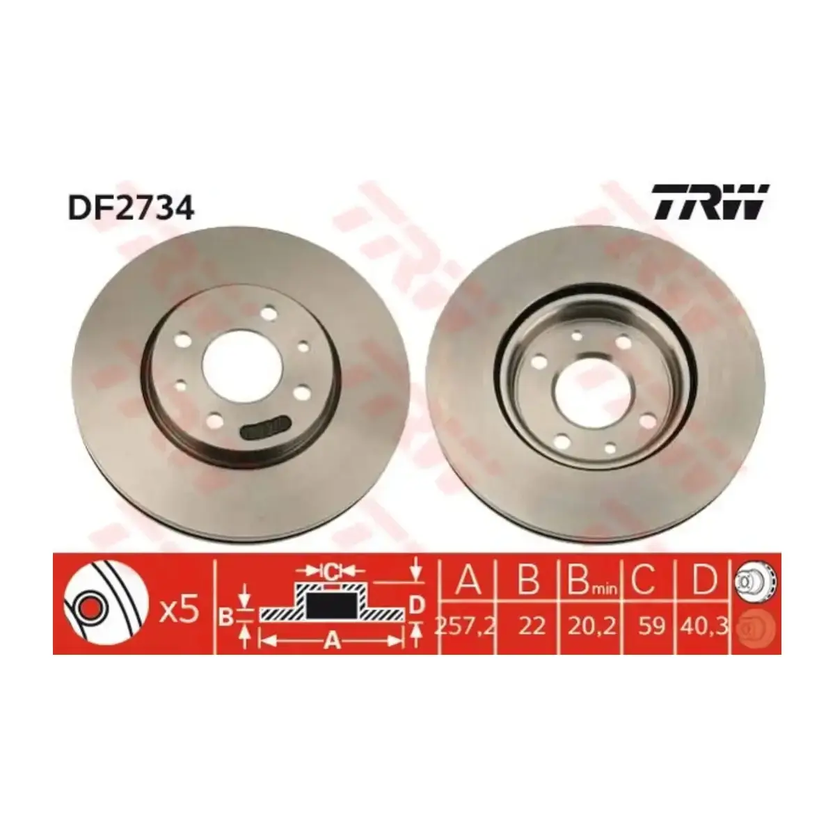71739640 FREN DISKI ON HAVALI ALBEA LINEA DOBLO IDEA NEMO BIPPER FIORINO 500 DEBRA MITO TRW
