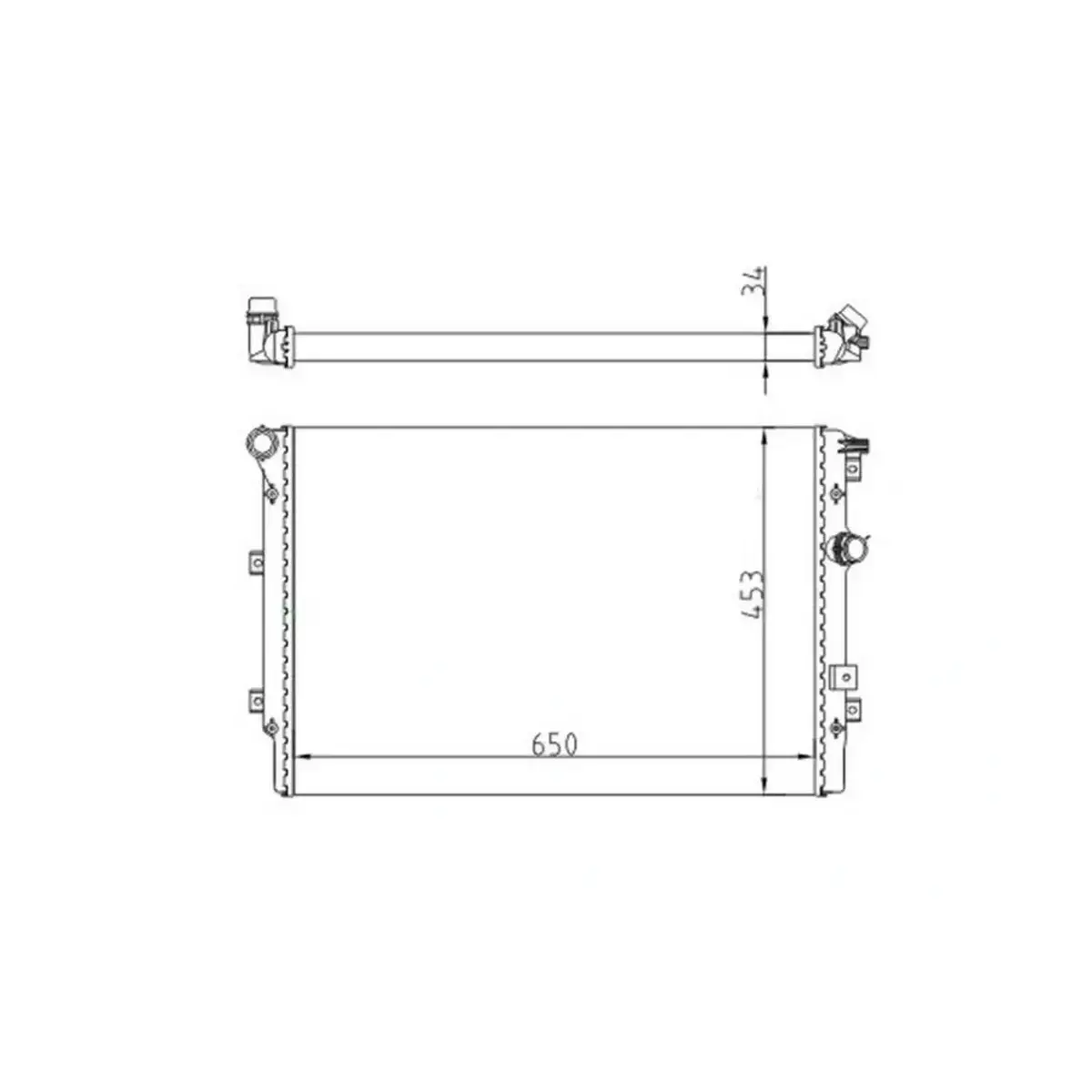 51819061 RADYATOR 500 1.4I 07> 617863 MT (622×416×34) ORIS