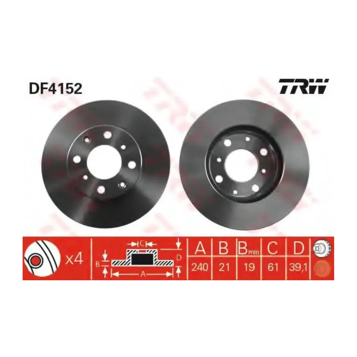 45251SAAG11 FREN DISKI HONDA TRW
