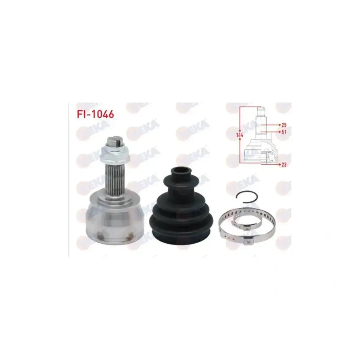 1603405 AKS KAFASI DIS GRANDE PUNTO 1.3 MJT 75 HP 25X23X51 05--12 VEKA