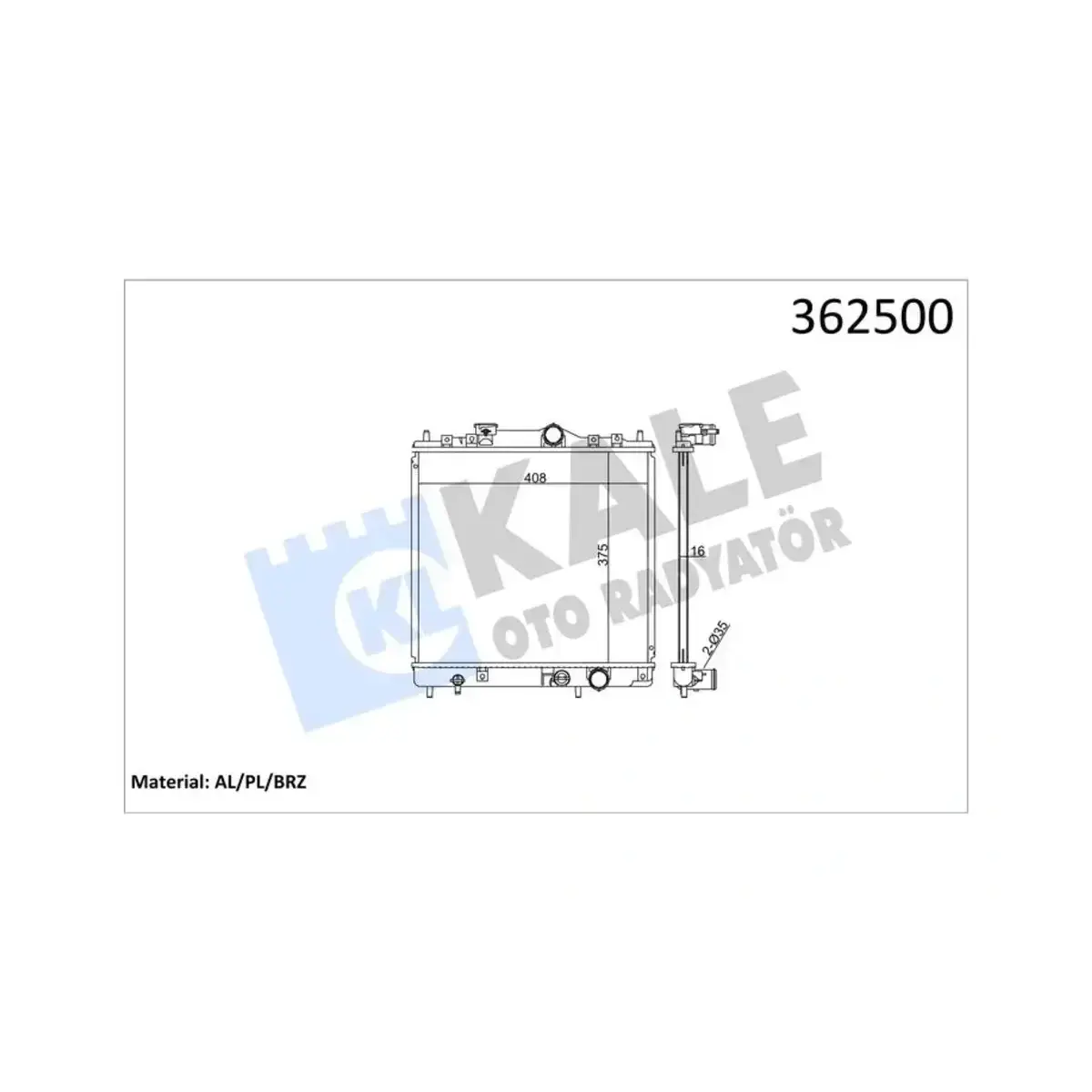 MB660596 RADYATOR COLT IV- V (MT) AL PL BRZ KALE