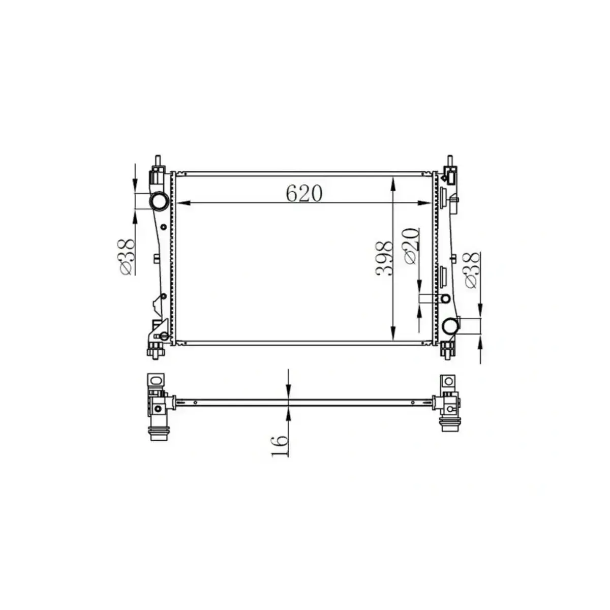 51812209 SU RADYATORU DOBLO 1.4-1.3 DMTJ 10=> COMBO 1.3 CDTİ 12=> ORIS