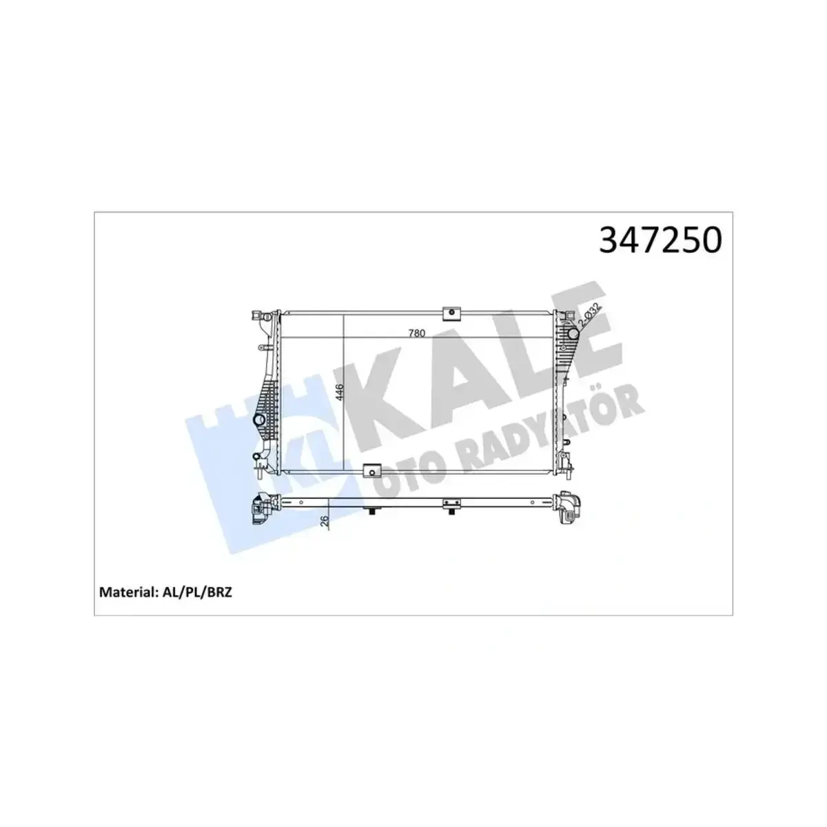 4406359 RADYATOR TRAFIC II-VIVARO 2.0DCI AL PL BRZ KALE