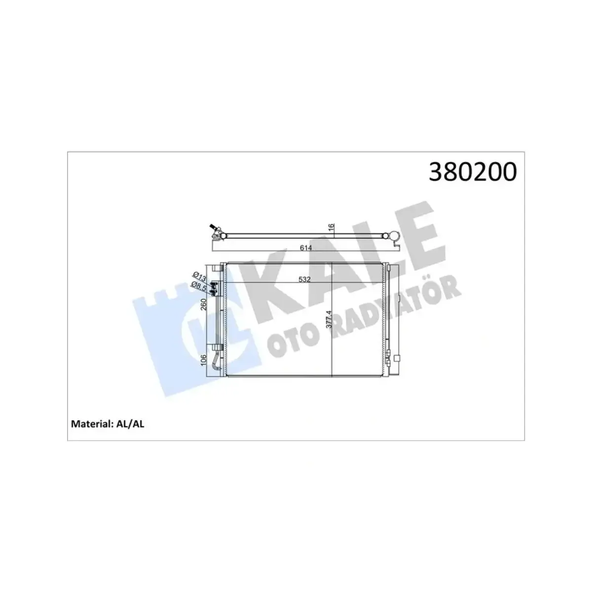 976061R000 KONDENSER ACCENT BLUE 1.4I (11+) RIO III 1.25 CVVT-1.4 CVVT (11+) AL AL KALE