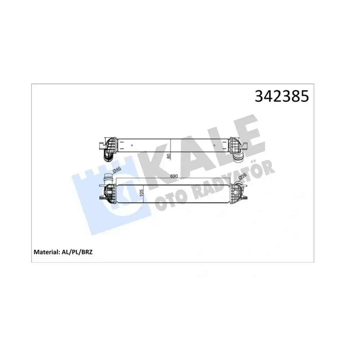 144610001N INTERCOOLER LAGUNA III LATITUDE 1.5DCI 2.0DCI (07+) AL PL BRZ KALE