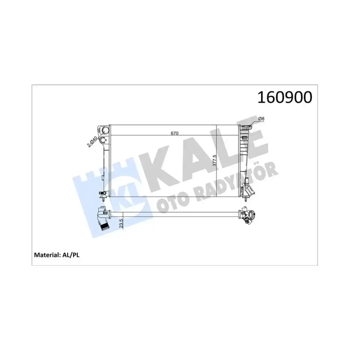 1331.Y8 RADYATOR PARTNER BERLINGO XSARA 306 1.9D DW8 (98 02) 2 SIRA AL+PL KALE