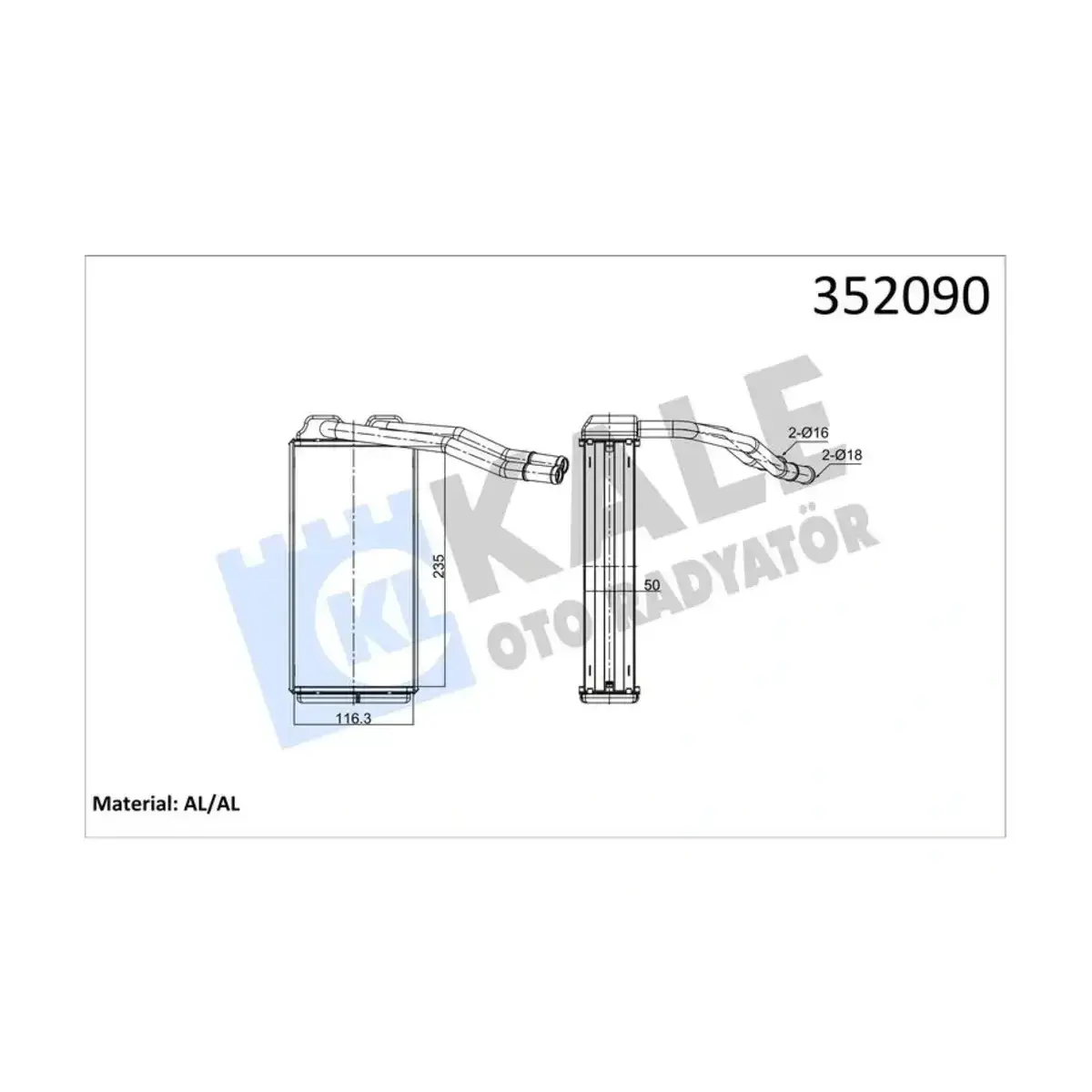 JEF100150 KALORIFER FREELANDER 1.8 16V -2.0TD4 97=> AL PL BRZ KALE
