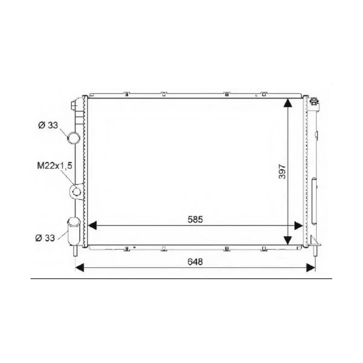 7700838133 RADYATOR MEGANE I 1.4I 1.6I 1.9D CERCEVELI 95> 63938A MT (585X397X34) ORIS
