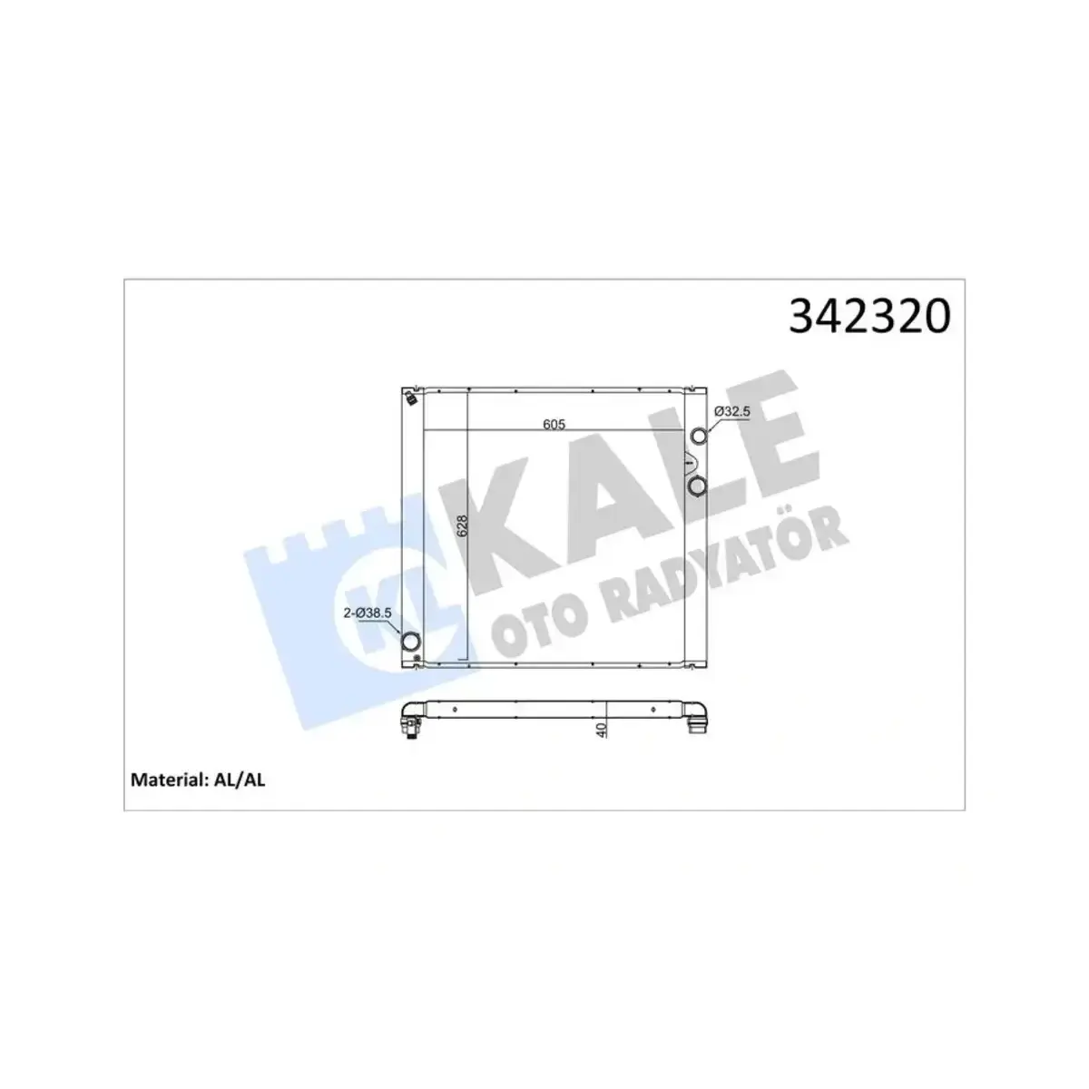 PCC500370 RADYATOR RANGE ROVER III 4.2 4.4 4X4 (05-12) (MT) AL PL BRZ KALE