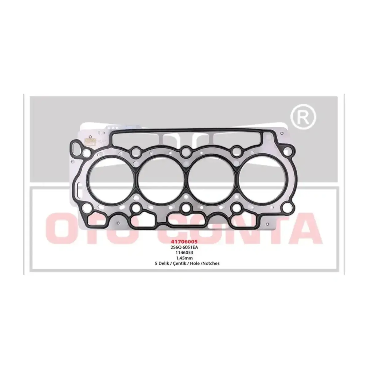 0209.AH SILINDIR KAPAK CONTA ( 5 KERTIK ) P206 BIPPER NEMO 1.4 HDI DV4 OTOCONTA