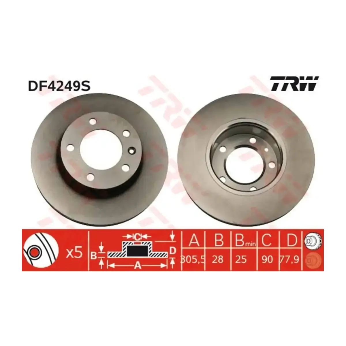 7700314064 FREN DISKI ON HAVALI MASTER MOVANO INTERSTAR 98=> TRW