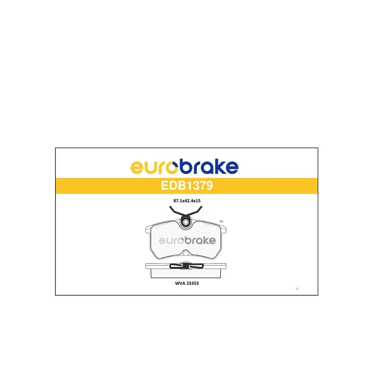 1075565 FREN BALATASI ARKA FOCUS 1998 - 2005 FIESTA 2012 - EUROBRAKE