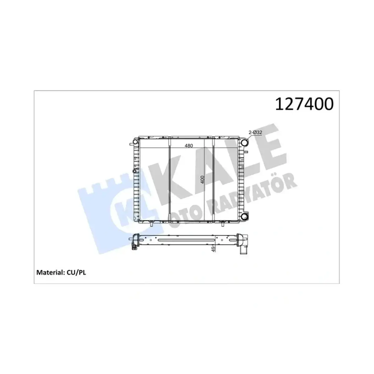 7701395098 RADYATOR KANGO 1.4 1.6 CLIO II KLIMASIZ 2 SIRA PA KALE