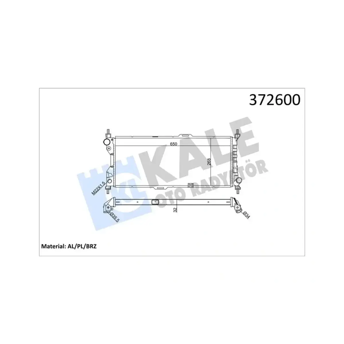 1300151 SU RADYATORU CORSA B COMBO 1.5 1.7 D 1994-2001 AL PL BRZ KALE