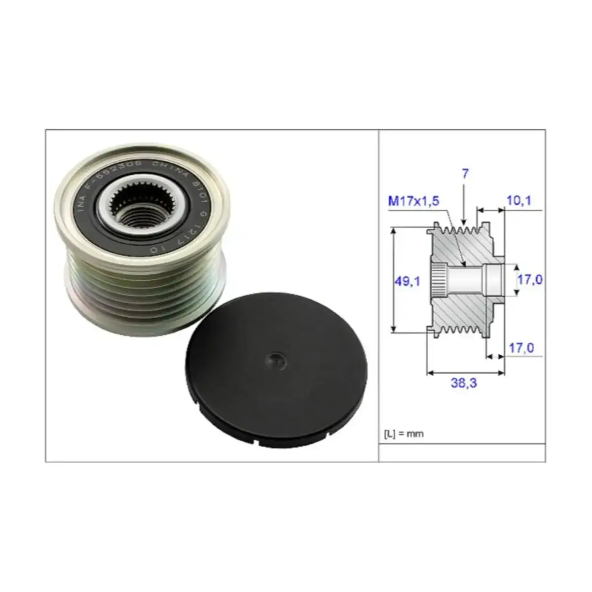 23151JG71B ALTERNATOR KASNAGI (RULMANLI) MEGANE III LAGUNA III SCENIC III NISSAN QASHQAI INA
