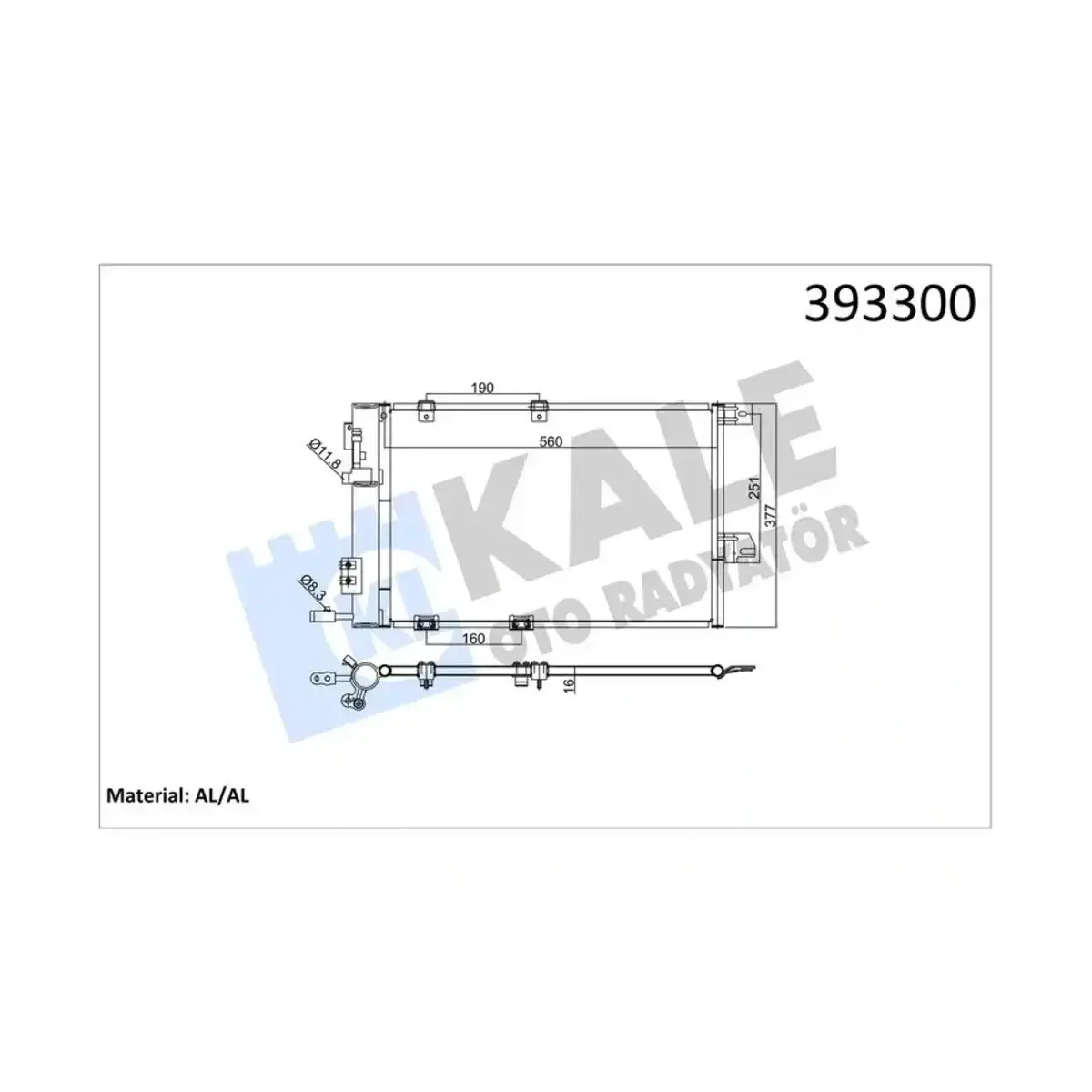 9130610 KLIMA RADYATORU ASTRA G-ZAFIRA (580x378x16) KALE