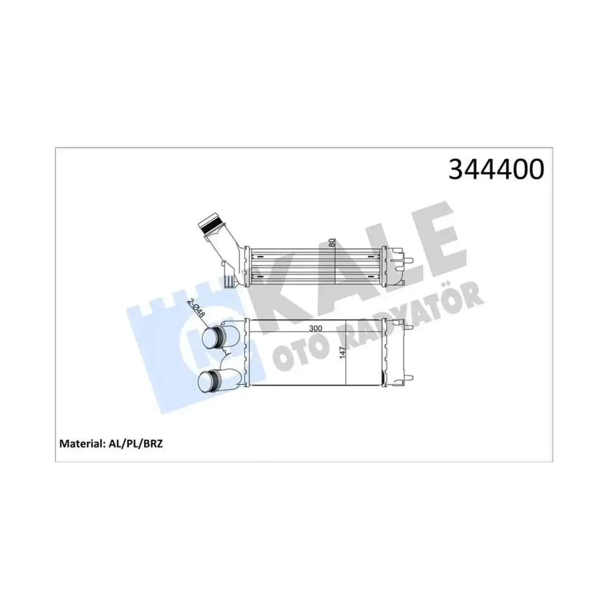 0384L9 INTERCOOLER BERLINGO PARTNER 1.6HDI (08+) AL PL BRZ KALE