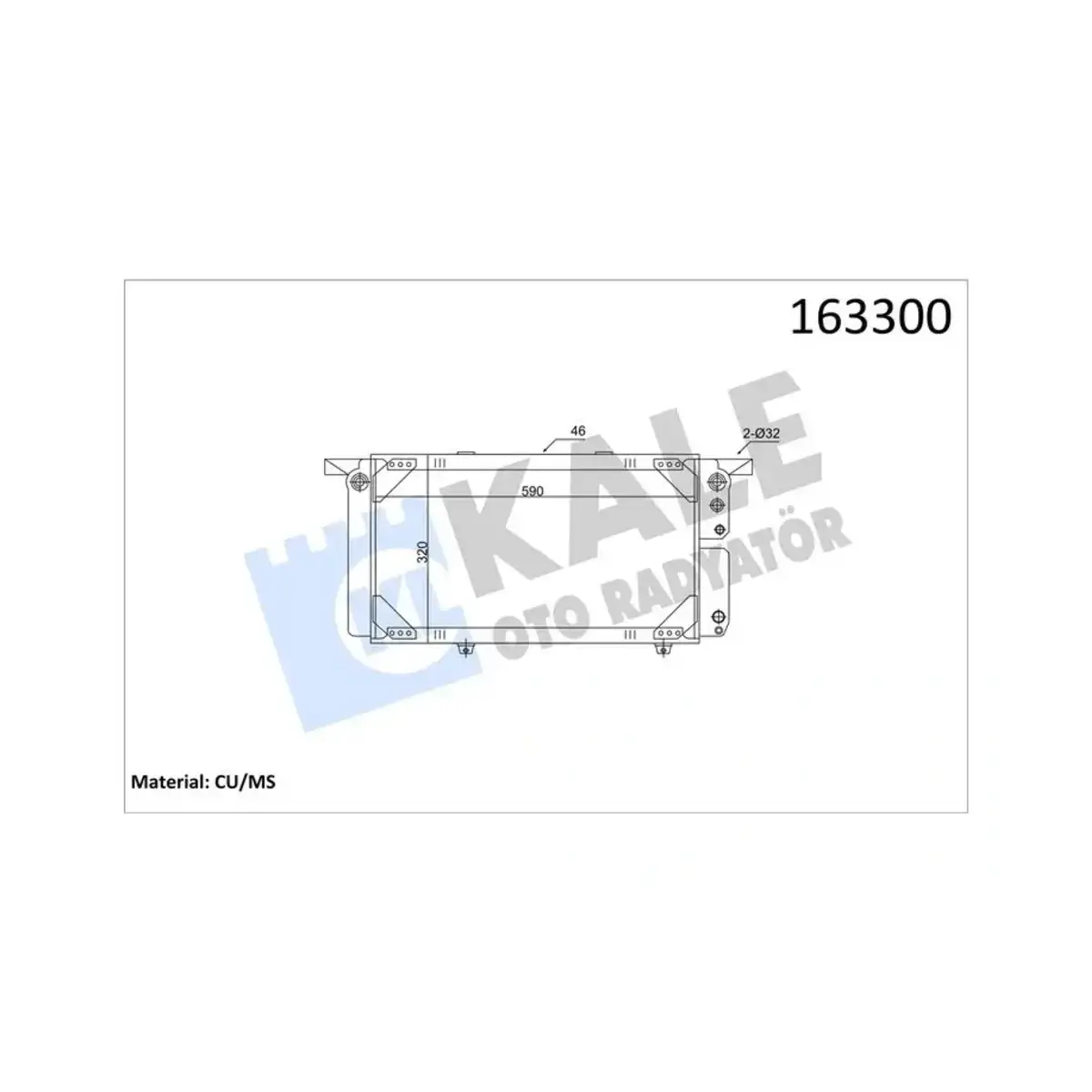 500033300 RADYATOR 80 DIESEL 3 SIRA PS KALE