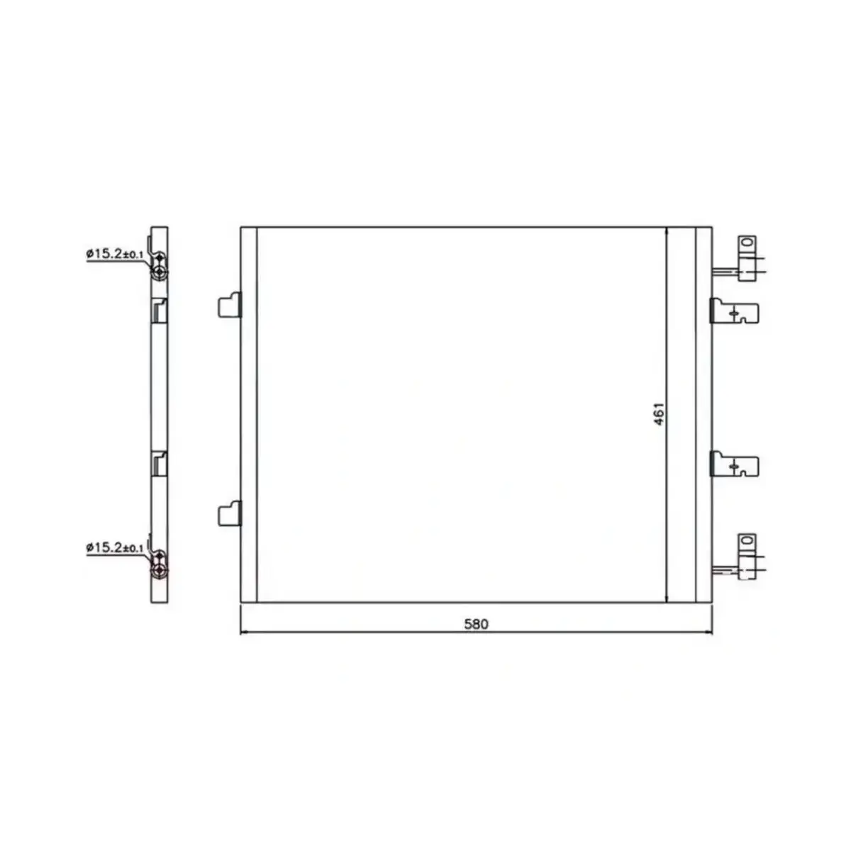 82004411148 KLIMA RADYATORU (KONDANSER) A M TRAFIC II 2.0 DCI 01 VIVARO A 2.0 CDTI 01 (580X451X16) ORIS