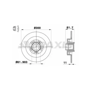 Fren Diski Arka Latitude Laguna III Rulmanlı 2007 ve Sonrası BM 402022291R