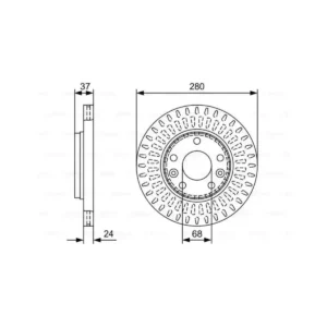 Fren Diski Ön Fluence Megane III Laguna III Scenic III Duster 280 mm 5 Bijon 2007 ve Sonrası 1.5 dCi 1.6 402060010R